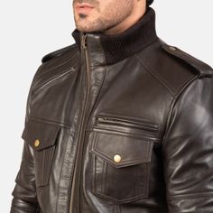 Leather Jacket Brown, Genuine Leather Jackets, Brown Leather Jacket, Sustainable Design, Leather Jacket Men, Leather Jackets, Brown Color, Real Leather, Walk In