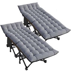 two folding beds sitting next to each other