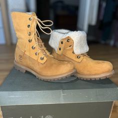 Women’s Timberland Fold Over Boots With Fur Timberland Shoes Women, Boots With Fur, Fold Over Boots, Timberland Boots Women, Timberlands Women, Timberland Shoes, Fur Boots, Timberland Boots, Shoes Women