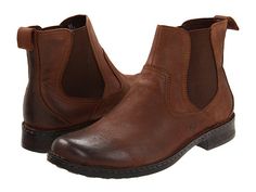 Born Hemlock Rugged Leather Slip-on Chelsea Boots, Rugged Leather Slip-on Waterproof Boots, Western Style Brown Leather Chelsea Boots, Brown Leather Chelsea Boots With Reinforced Toe, Western Leather Waterproof Boots With Leather Lining, Outdoor Slip-on Boots With Leather Sole, Rugged Brown Chelsea Boots For Fall, Western Leather Chelsea Boots With Heel Pull Tab, Casual Leather Chelsea Boots