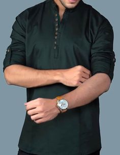 "WELCOME TO MY SHOP STYLEASHRA Give yourself a best ethnic look by wearing this Top / kurta pajama  Made of rich cotton blend fabric this regular-fit set comprises a full-sleeved Indian Long kurta/ kurta This outfit with mojris will look apart on special occasions. material l :100%Cotton Color : dark green  Length : 29 inch Shirt Chest is measurement for shirt (not body) As per standard, for best loose fitting 5\" inches gap should be there between actual chest size and shirt chest size Size cha Casual Long Sleeve Kurta With Dabka, Casual Traditional Wear For Eid, Casual Kurta With Dabka For Festivals, Casual Dabka Kurta For Festivals, Traditional Tops With Dabka For Eid, Casual Long Sleeve Kurta For Navratri, Casual Long Sleeve Kurta For Diwali, Casual Kurta For Navratri Festival, Casual Straight Kurta For Navratri