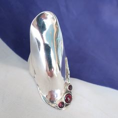 "From Porans collection--->Disign by AMIR PORAN  Unique long sterling silver ring with 2 gemstones & 1 Cz inlaid. Dimensions: Max Width: 1.89\"  The backside of the ring: 0.31\" Please contact me with any questions.  our jewelry shop on Etsy:  http://www.etsy.com/shop/Porans Thank you for visiting our shop. Please visit my shop policies for additional information🌹" Full Finger Ring, Full Finger Rings, Handcrafted Artisan Jewelry, Jewelry Unique, Finger Ring, Ring Finger, Perfect Gift For Her, Shop Policies, Artisan Jewelry