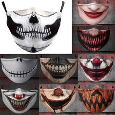 Pinterest Mask Halloween, Halloween Scary, Reusable Face Mask, Fashion Face Mask, Scary Halloween, 3d Printing, Face Mask, Mask, Halloween