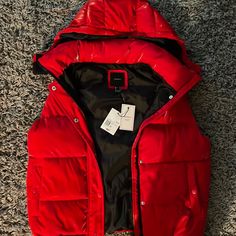 Never Worn Red Forever 21 Puffer Vest Perfect And New Condition Nwt Very Soft Vibrant And Radiant Color Forever 21 Hooded Fall Outerwear, Forever 21 Hooded Outerwear For Fall, Hooded Forever 21 Outerwear For Fall, Casual Red Puffer Jacket For Streetwear, Trendy Hooded Outerwear From Forever 21, Trendy Red Puffer Jacket For Winter, Forever 21 Winter Streetwear Outerwear, Casual Winter Outerwear From Forever 21, Casual Winter Outerwear By Forever 21