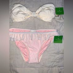 Kate Spade Bridal Bow Lace Bikini. The Cutest! Nwt. Szxs Bridal Bow, Kate Spade Bridal, The Cutest, Kate Spade, Cream, Lace, Pink, Color