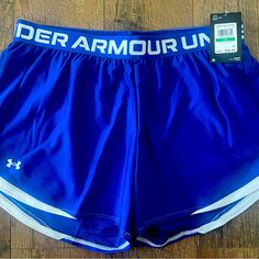 Women’s Large Royal Blue Under Armour Athletic Shorts. Period Undies, Under Armour Women, Active Wear Shorts, Black Sports Bra, Shorts Athletic, Under Armor, Drawstring Shorts, Running Shorts, Striped Shorts