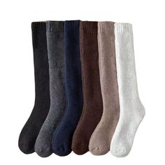 These 3 Pairs Of Soft Warm Wool Socks are perfect for keeping your feet cozy during the colder months. With a middle tube height and a thick material composition of cotton, polyester, wool, and spandex, these socks provide both warmth and durability. The socks also provide sweat absorption and prevent friction, making them comfortable to wear all day. Specification: Socks Tube Height: Middle Tube Material: Cotton, Polyester, Wool, Spandex Pieces: 6Pcs Thickness: Thick (Winter) Item Type: Sock Ge Wool Stockings, Heated Socks, Over The Calf Socks, Wool Wrap, Winter Socks, Warm Socks, Wool Socks, Casual Socks, Men Winter