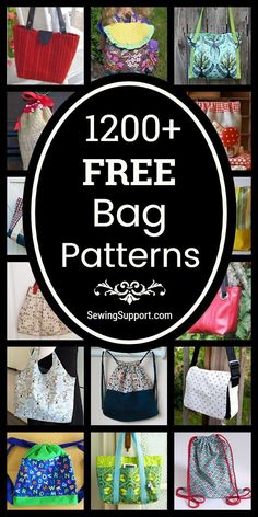 many different bags with the words free bag patterns