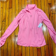 Brand New With Tags Bubble Gum Pink Jacket, I’m Selling Because It’s Too Big For Me. Fitted Long Sleeve Windbreaker, Fitted Long Sleeve Windbreaker For Fall, Fitted Solid Color Long Sleeve Windbreaker, Solid Fitted Long Sleeve Windbreaker, Spring Sports Fitted Outerwear, Solid Color Sports Outerwear For Spring, Spring Athleisure Long Sleeve Outerwear, Solid Outerwear For Sports In Spring, Pink Fitted Track Jacket For Fall