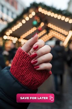 Sometimes less is more, and these sleek red gel nails prove it. With a short, rounded shape, this classic look is timeless and versatile, allowing you to dress up or down depending on the occasion. It’s the kind of manicure that works from the office to a holiday party seamlessly.