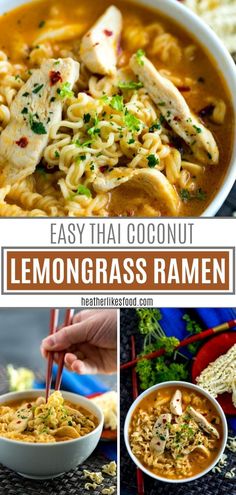 easy thai coconut lemongrass ramen