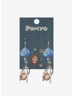 Studio Ghibli Ponyo Jellyfish Drop Earrings | Hot Topic Ponyo Accessories, Ponyo Jellyfish, Ghibli Earrings, Studio Ghibli Ponyo, Ghibli Ponyo, Studio Ghibli Earrings, Jellyfish Tentacles, Mood Clothes, Indie Room Decor