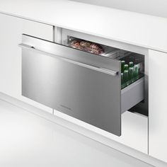 an open refrigerator door with food in it