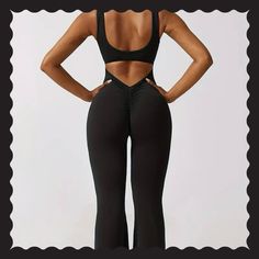 Black Bodysuit. Stretchy With Scrunch Butt And Built In Bra. Not For Hard Workouts. Size Small. Never Worn Because It Didnt Fit Me. Its Super Cute And Flattering Though, I Did Size Up And Purchase Again Chic Stretch Bodysuit For Workout, Black Stretch Backless Activewear, Stretch Backless Jumpsuits And Rompers For Loungewear, Stretch Backless Jumpsuit For Loungewear, Black High Stretch Backless Jumpsuit/romper, Black Stretchy Backless Jumpsuit, Black High Stretch Backless Jumpsuit, Black High Stretch Backless Activewear, Black Backless Bodysuit For Yoga