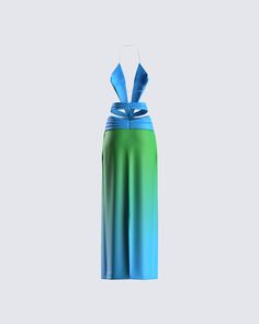 Step into every shade of fabulous with this ombre print maxi dress 💙 Made from chiffon fabric, and complete with a plunging neckline, twist & ruching details, cutouts, clear straps, adjustable hook and eye closures, and an open back - this column-style dress isn't just a dress, its a masterpiece 😍 Each dress will be uniquely different due to the nature of the print ✨ Sleeveless Ombre Maxi Dress For Party, Fitted Ombre Maxi Dress For Summer, Gradient Sleeveless Maxi Dress For Party, Sleeveless Gradient Maxi Dress For Party, Summer Evening Ombre Maxi Dress, Gradient Maxi Dress For Party, Ombre Maxi Dress For Spring Evening, Fitted Ombre Maxi Dress For Evening, Elegant Ombre Maxi Dress For Summer