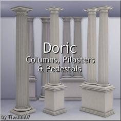 columns, pillars and pedestals for the game doric by the imo77