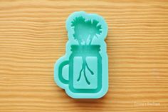 Mason Jar Flowers "Happy Day" (Backed Shaker) Silicone Mold Kawaii Craft, Jar Flowers, Kawaii Crafts, Mason Jar Flowers, Happy Day