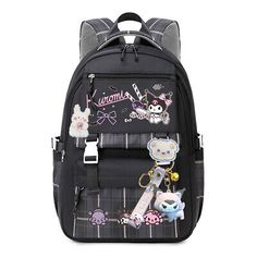 My Melody Kuromi Student Backpack Cinnamoroll Pom Pom Purin Pochacco Schoolbag | eBay Kawaii Portable Bags For Students, Portable Kawaii Bags For Students, Kawaii School Bag With Zipper Closure, Kawaii School Bags With Zipper Closure, Kawaii Student Bags For Back To School, Kawaii Rectangular Backpack With Zipper, Kawaii Rectangular Backpack With Zipper Closure, Kawaii Travel Bag With Pockets, Kawaii School Bag With Pockets