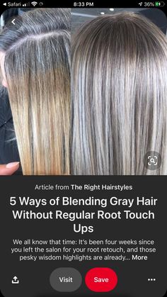 Trendy Grey Hair, Ash Blonde Hair Balayage, Grey Hair Coverage, Mushroom Hair, Grey Hair Transformation, Color Rubio, New Hair Do, Grey Hair Inspiration