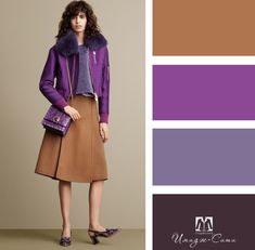 Color Matching Clothes, Vintage Street Fashion, Skirt Inspiration, Purple Outfits, Illustration Fashion Design