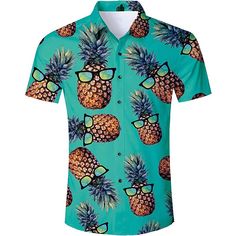 Season:Summer,Spring; Fabric:Polyester; Sleeve Length:Short Sleeves; Look After Me:Machine wash,Hand wash,Washable; Gender:Men's; Style:Designer,Breathable,Hawaiian,Tropical,Casual; Tops Type:Shirt,Summer Hawaiian Shirt,Aloha Shirt; Occasion:Outdoor,Beach,Going out,Holiday,Street,Casual; Age Group:Adults'; Fit Type:Regular Fit; Pattern:Graphic Prints,Fruit,Pineapple; Design:Print,Button-Down; Neckline:Turndown; Brand:OUKU; Front page:FF; Listing Date:11/18/2022; Bust:; Length:; Shoulder Width:; Funny Hawaiian Shirts, Pineapple Shirt, Vintage Hawaiian Shirts, Tropical Shirts, Hawaiian Shorts, Tropical Summer, Beach Casual, Vintage Hawaiian, Mens Short Sleeve Shirt