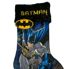 the batman christmas stocking is shown