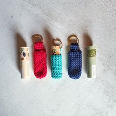 No more losing your lip balm or accidentally tossing it in the washer! Hand-crocheted Custom-made to fit Lux & Lye Lip Balms! Made with 100% cotton yarn on a golden key ring. It makes taking your lip balm on-the-go easy! Golden Key, Lip Balm Holder, Lip Balms, Skin Care Moisturizer, Hand Crochet, Key Ring, Key Rings, Cotton Yarn, No More