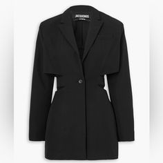 Size 38 Cut Out Detailing Front Button Fastening Fully Lined Virgin Wool, Elastane Nwot Jacquemus Dress, Simon Porte Jacquemus, Mini Dresses For Women, Blazer Fashion, Chic Clothes, Wool Dress, Outerwear Women, Fashion Board, Dress Details