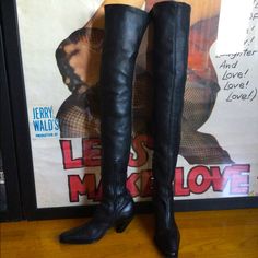 Ann Demeulemeester Western Heeled Boots Thigh High Made In Italy Size 36 1/2 (6) Soft Butter Leather!!! Nwot, New, Never Worn Or Tried On Smoke & Pet Free Home Inside Ankle Zipper 9” Long Approx. Measurements Heel - 3” Shaft - 28.5” Circumference Opening - 16 3/4” These Boots Are Absolutely Amazing Gothic Fitted Boots For Formal Occasions, Fitted Gothic Boots For Formal Occasions, Fitted Snip Toe Boots For Evening, Classic Black Fitted Knee-high Boots, Gothic Heeled Boots With Round Toe, Gothic Fitted Heeled Boots With Round Toe, Gothic Fitted Boots With Pointed Toe, Fitted Gothic Heeled Boots With Round Toe, Fitted Gothic Boots With Pointed Toe