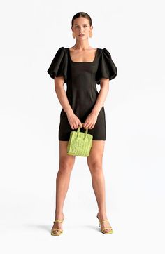 A crisp and feminine mini dress with playful voluminous puff sleeves. Meet Gigi, a dress for making an entrance & to leave a lasting impression. 96% PL 4% EL puff sleeved mini dress zip on the back Black Puff Sleeve Mini Dress For Evening, Chic Puff Sleeve Midi Dress, Elegant Mini Dress With Balloon Sleeves For Summer, Elegant Balloon Sleeve Mini Dress For Summer, Black Puff Sleeve Dress For Cocktail, Chic Mini Dress With Short Elastic Sleeves, Chic Off-shoulder Puff Sleeve Dress For Evening, Chic Puff Sleeve Mini Dress For Evening, Chic Evening Dress With Puff Balloon Sleeves