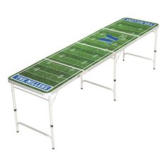 a football field table with the name and number on it's side, in front of a white background