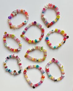 Vibrant elastic bracelet made with gemstones, glass beads and porcelain beads for a bold and fun look. Customizable Kandi Inspo, Small Bead Bracelet, Jewelry Looks, Peace Bracelet, Porcelain Beads, Trending Jewelry, Back Necklace, Fashion Mood Board, Elastic Bracelet