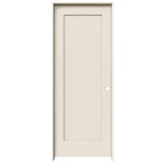 an open white door on a white background