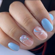 Art Nail Designs, Short Nail Manicure, Nail Tip Designs, Art Designs Ideas, Best Nails, Gel Nail Art Designs, Glitter Gel Nails, Best Nail Art Designs