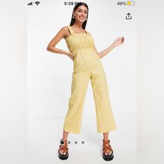 Nwt Size 4. Cute Yellow Plaid Plaid Trend, Ankle Dress Pants, Black Flare, Drawing Inspo, Red Gingham, Stretch Top, Print Trends, Top Cropped, Plaid Fashion