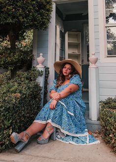 Sweet As A Berry This blueberry-printed midi compliments the skies and clouds in its adorable blue gingham. The flirty design and playful fabric make it a delightful choice for picnics, garden strolls, or any sunny-day adventure. Smocked bodice Square neckline Elastic puff sleeves Pockets Runs big, recommend sizing down Model Details Content + Care 100% Cotton Machine Wash Cold Try On Video Blueberry Muffin Try On Video XS & XL Strawberry Shortcake Dress, Cocktail Dress Style, Dresses Church, Dress Engagement, Lifestyle Shoot, Inclusive Fashion, Twirly Dress, Mid Size Fashion, Church Dress