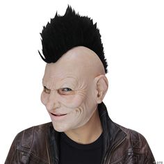 Hand-painted latex mask. One size fits most adults. Punk Rocker Costume, Punk Mask, Masks For Halloween, Rocker Costume, Horror Costume, Head Mask, A Punk, Mohawk Hairstyles, Punk Rocker