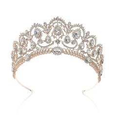 SWEETV Rose Gold Wedding Tiaras and Crowns for Women, Rhinestone Queen Tiara Headpieces for Women Crystal Hair Accessories Add a magical touch to your big day by wearing this sparkling tiara. You are looking at the sensational and unique rhinestone crown. The metal tiara is of high quality, bend at the end for a perfect fit. Pin loops at each end of the tiara for extra security. Sparkling headpiece, ideal for Weddings, Birthdays, Proms, Costume, Bridal Showers, Baby Showers, Maternity Shoots, Ha Crystal Wedding Crown, Crowns For Women, Queen Tiara, Queens Tiaras, Wedding Tiaras, Crystal Crown Wedding, Tiara Headpieces, Maternity Shoots, Crown For Women