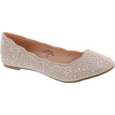 De Blossom Footwear Baba-54 Nude Sparkle Womens Flats-Shoes 6 New Bride Shoes Flats, Mother Of The Bride Shoes, Rhinestone Ballet Flats, Wedding Ballet Flats, Sparkly Flats, Flat Dress Shoes, Bridal Shoes Flats, Chic Shoes, Low Heel Shoes