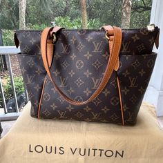 Outside: Very Good Condition- Small Stains On Leather Parts. Inside: Very Good Condition- No Obvious Stains. Comes With Dust Bag And Box Louis Vuitton Totally, Pm Monogram, Louis Vuitton Bags, Authentic Louis Vuitton, Womens Tote Bags, Louis Vuitton Bag, Dust Bag, Louis Vuitton, Monogram