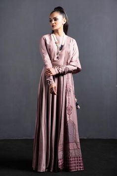 Shop for Neha and Tarun Pink Chanderi Silk Gown for Women Online at Aza Fashions Embroidered Formal Dress With Cape Sleeves, Traditional Festive Dresses With Set-in Sleeves, Wedding Dresses With Set-in Long Sleeves, Eid Silk Dresses With Embroidered Sleeves, Eid Long Sleeve Dresses With Set-in Sleeves, Eid Dresses With Embroidered Sleeves And Traditional Drape, Traditional Drape Dresses With Embroidered Sleeves For Eid, Traditional Dress With Embroidered Sleeves And Drape, Silk Dresses With Embroidered Sleeves For Eid