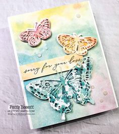 a card with some butterflies on it