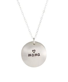 ♥ Hand Stamped Mothers Jewelry ♥Two 3/4 inch sterling silver discs are domed to create locket style (the discs are joined by a single jumpring on top)Outside can be stamped with up to 3 wordsInside can be stamped with name and date♥Your purchase comes in an elegant pouch in a jewelry box ready for gift giving. No invoice will be included with the purchase.♥ Current Turnaround time is 2-3 days before it ships. Please see shop announcement for exact turnaround time for the holidays.♥Each item is h Everyday Nickel-free Medallion Jewelry, Nickel-free Medallion Jewelry For Everyday, Meaningful Adjustable Sterling Silver Necklace, Everyday Sterling Silver Stamped Necklace, Personalized Engraved Circular Jewelry, Meaningful Everyday Jewelry With Round Pendant, Hand Stamped Round Pendant Jewelry Gift, Everyday Meaningful Jewelry With Round Pendant, Inspirational Silver Adjustable Necklace