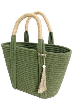 Get ready for some beachy boho vibes with our Tassel Braided Woven Beach Tote. The neutral color and thick wavy braided design make this bag not only stylish but also durable for all your vacay adventures. Complete with funky tassel decor, it's the perfect accessory for your next seaside escape! 100% Acrylic﻿ Wrapped Double Top Handle: 5" Drop 1 Main Compartment Approx 14"x10"x4.25" (10" Base) Trendy Braided Jute Beach Bag, Chic Braided Straw Beach Bag, Trendy Summer Crochet Bag With Tassels, Bohemian Shoulder Bag For Summer Outings In Spring, Trendy Beach Straw Bag With Tassels, Casual Beach Bags With Tassels, Trendy Braided Shoulder Bag For Vacation, Casual Summer Bags With Tassels, Casual Braided Shoulder Bag For Vacation