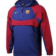 Brand New With Tags Nike Fc Barcelona 2019/20 Rare Convertible Jacket Men's Size L. Nike Functional Outerwear For Sports Events, Nike Windbreaker For Winter Sports Events, Nike Functional Windbreaker For Sports Events, Nike Winter Windbreaker For Sports Events, Nike Red Functional Outerwear, Functional Nike Red Outerwear, Nike Windbreaker Outfit, Convertible Jacket, Windbreaker Outfit