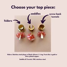 the instructions for how to make earrings