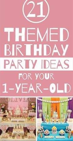 These birthday party themes are perfect for your new 1-year-old! These unforgettable ideas are perfect for celebrating your little one's first year of life. Unique Birthday Party Themes, One Year Old Birthday, Birthday Party Images, Birthday 1st, 1st Birthday Party For Girls, 1 Year Birthday, Girls Birthday Party Themes, One Year Birthday