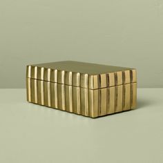 a gold box sitting on top of a table