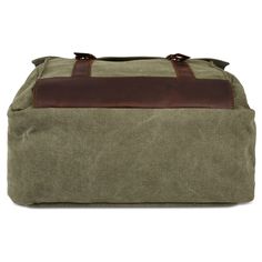 the waxed canvas duffel bag with brown leather straps