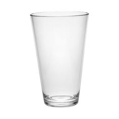 an empty glass on a white background